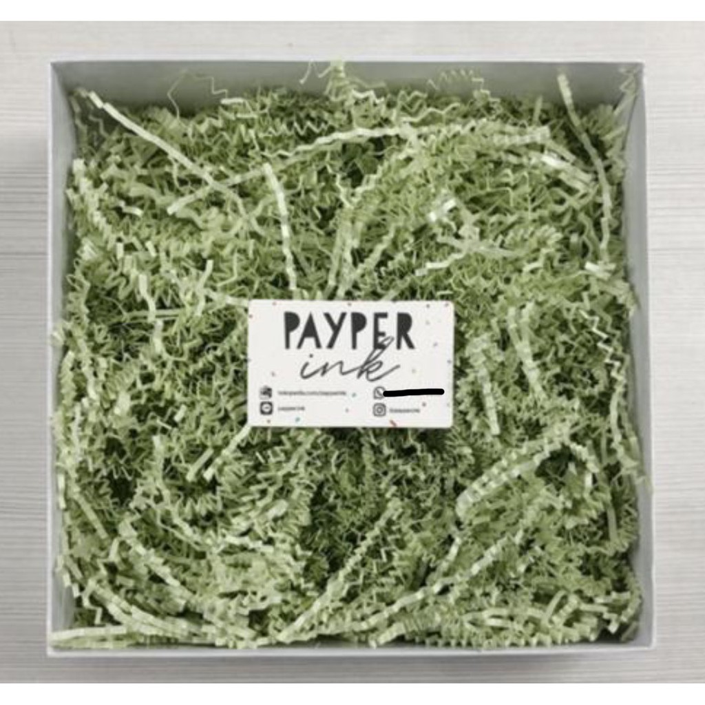

200 gr shredded paper / kertas cacah / crinkle cut LIME green / hijau