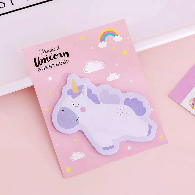 (min order 2)STICKY NOTE UNICORN / KERTAS MEMO MINI UNICORN / MEMO LUCU / MEMO PAD MINI