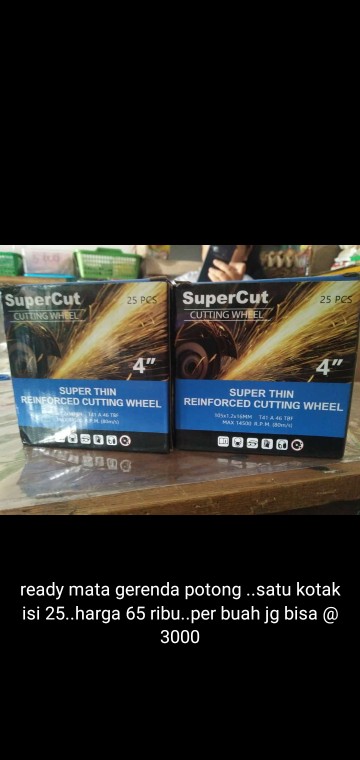 Mata Batu Gerinda Supercut 4 Inch Potong Besi / Stainless Steel