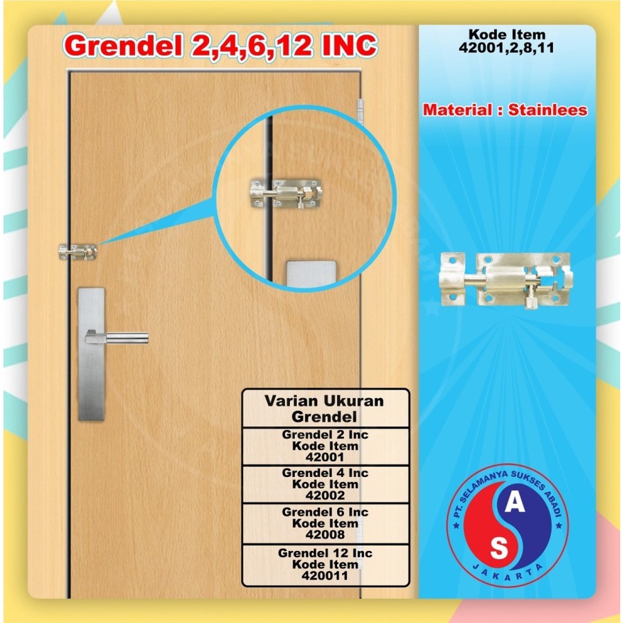 Overval Gembok / Grendel gembok / Slot Gembok 2" 4" 6" 12"