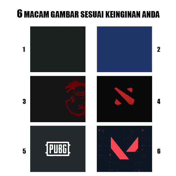 Mouse pad / Mousepad kotak motif gaming 30 X 25 CM