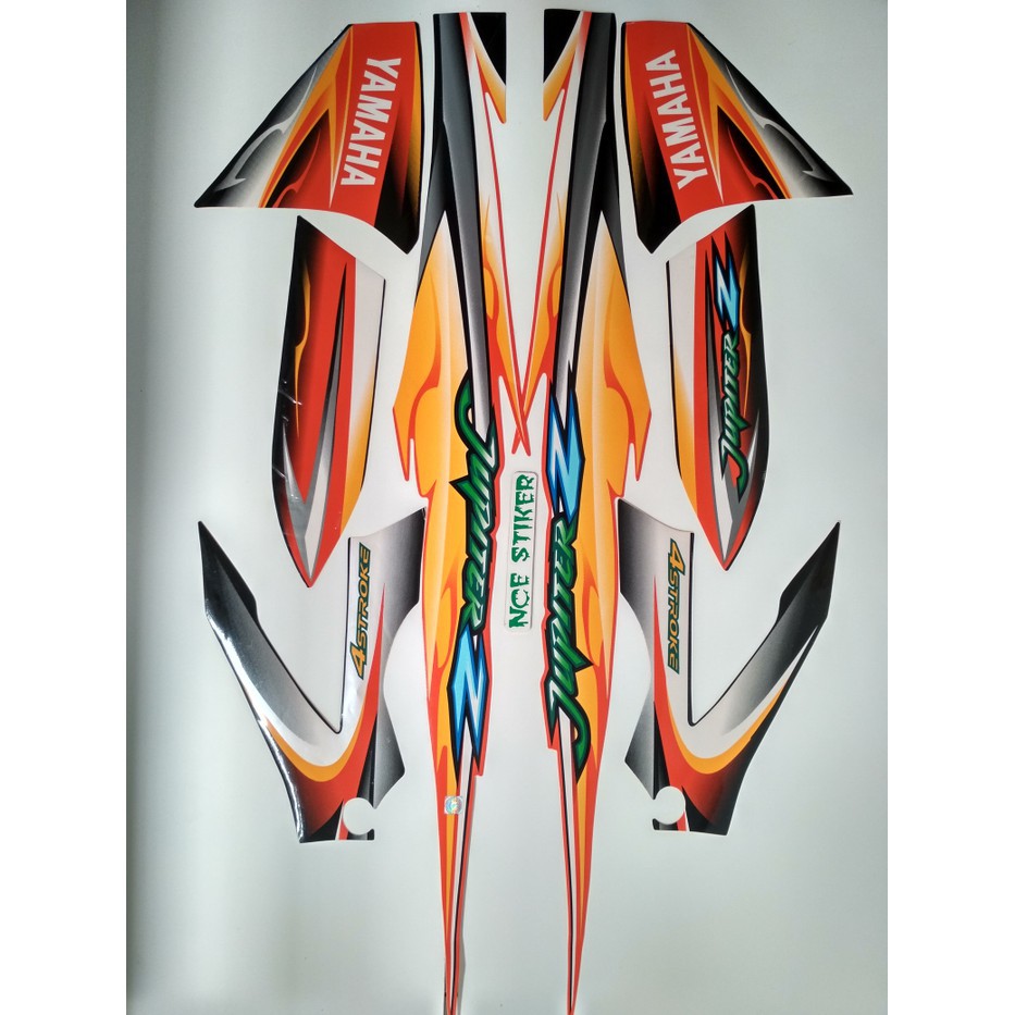 PROMO  Stiker Striping Jupiter Z 2005 Hitam Oren.