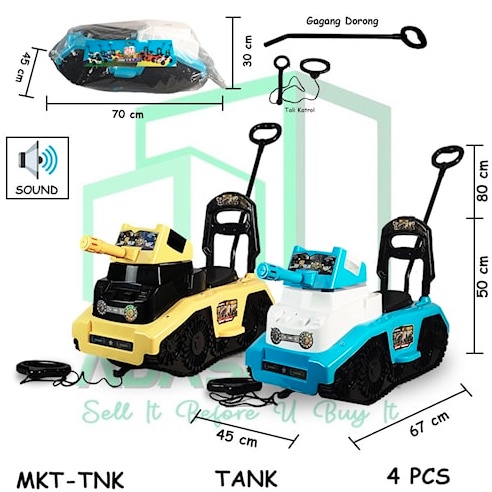 Mobil Mobilan Anak Dorong Model Tank Bisa Di Tarik Ada Musik Ride On Car Bisa Dinaiki Ukuran Besar