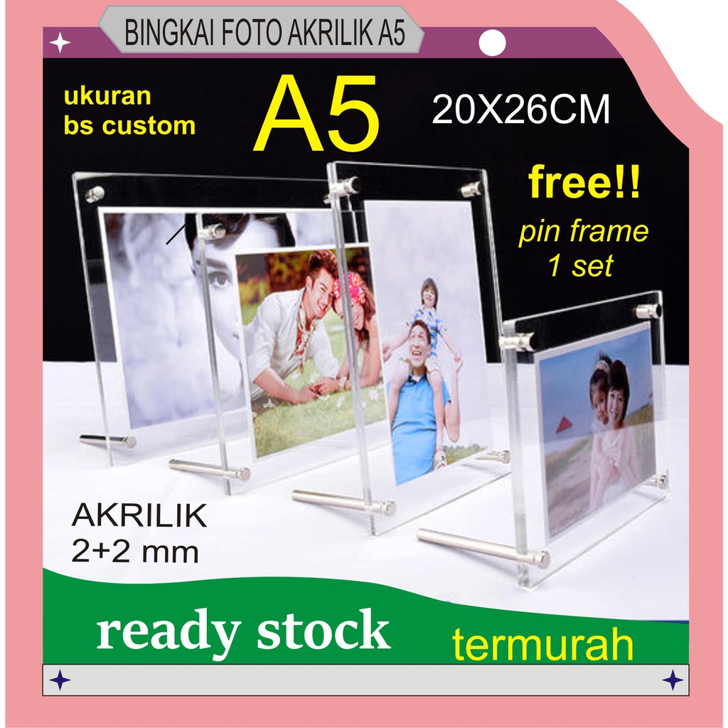 frame standing /poster acrylic a5 2mm+2 mm