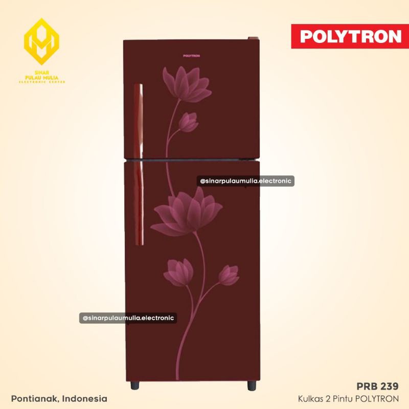 Polytron Kulkas 2 Pintu 220 Liter [Jumbo Freezer] - PRB 239 / PRB239
