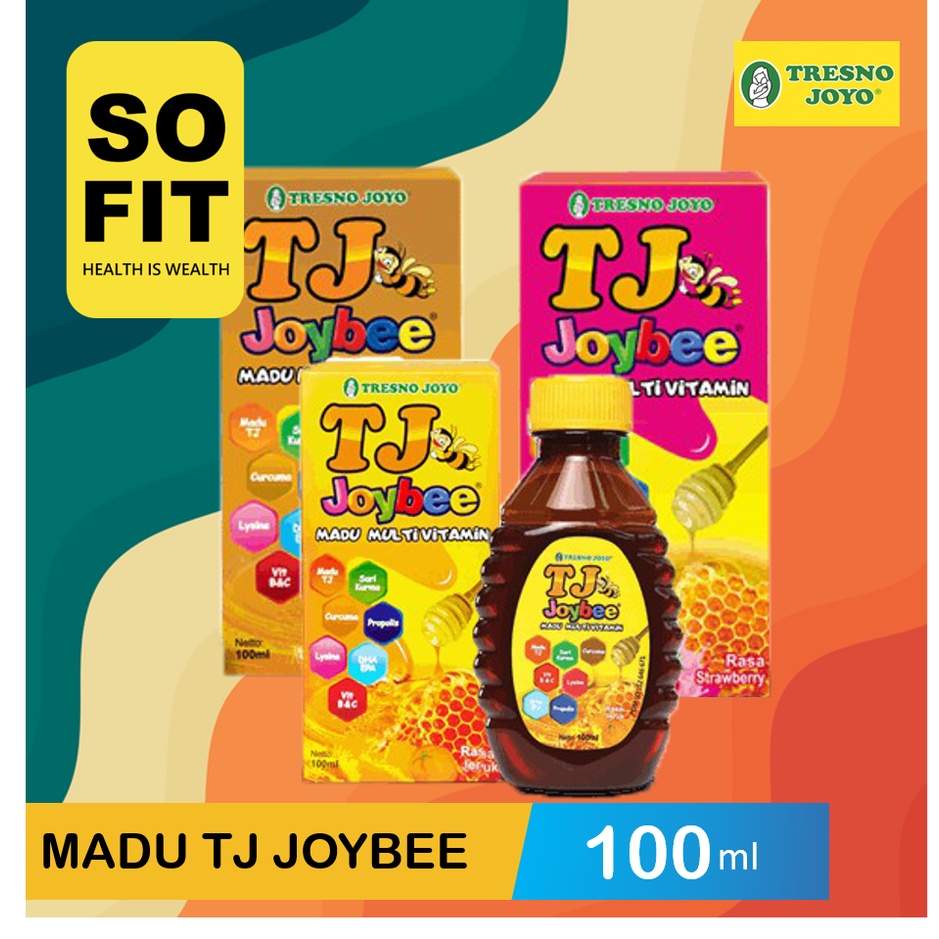 Madu Tj Joybee 100ml - Jeruk - Original - Strawberry - Madu Anak - Madu Multivitamin Anak - Sofit