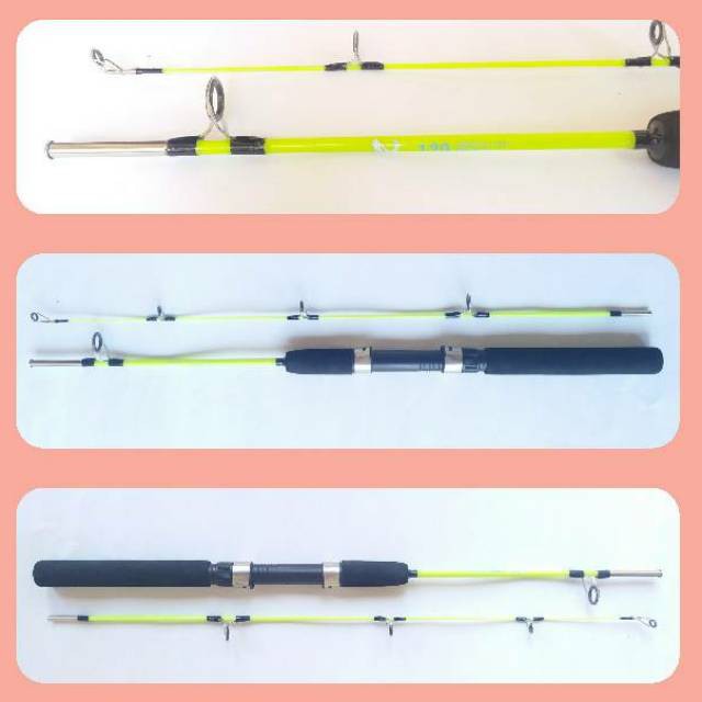 Joran Sambung 2 Panjang 1 2 meter Bahan Fiber solid Sambungan Besi