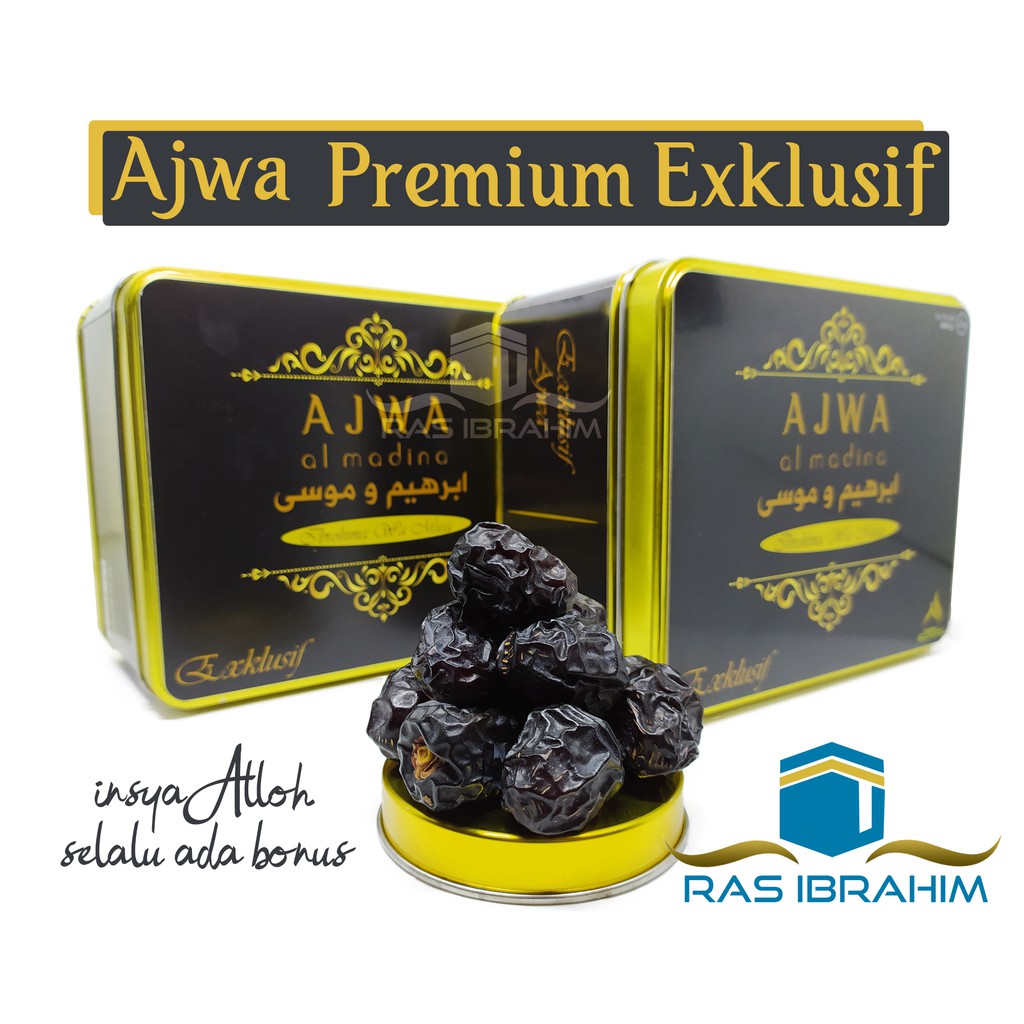 

Kurma Ajwa Premium Aliyah Original 1kg Madinah Jumbo Exklusif