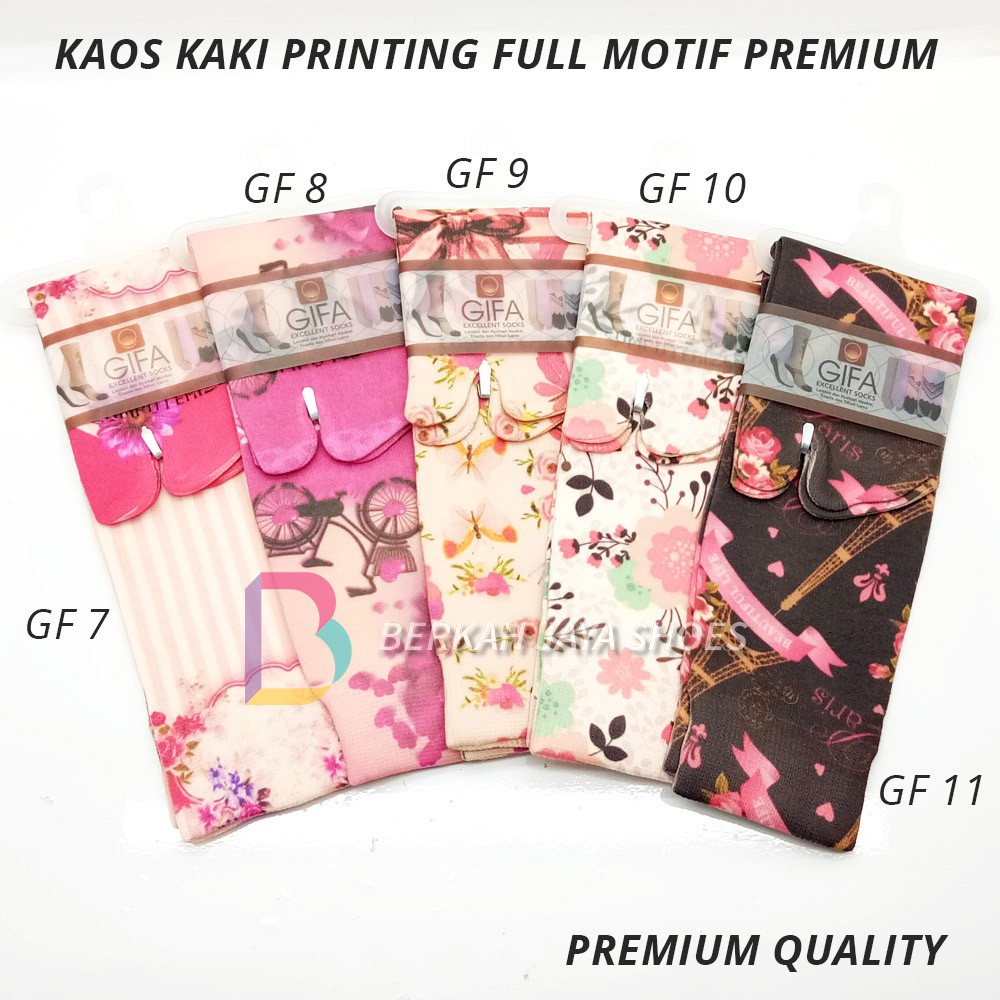 Kaos Kaki Jempol Wanita Full Printing / Kaos Kaki Wanita Full Motif Printing Premium