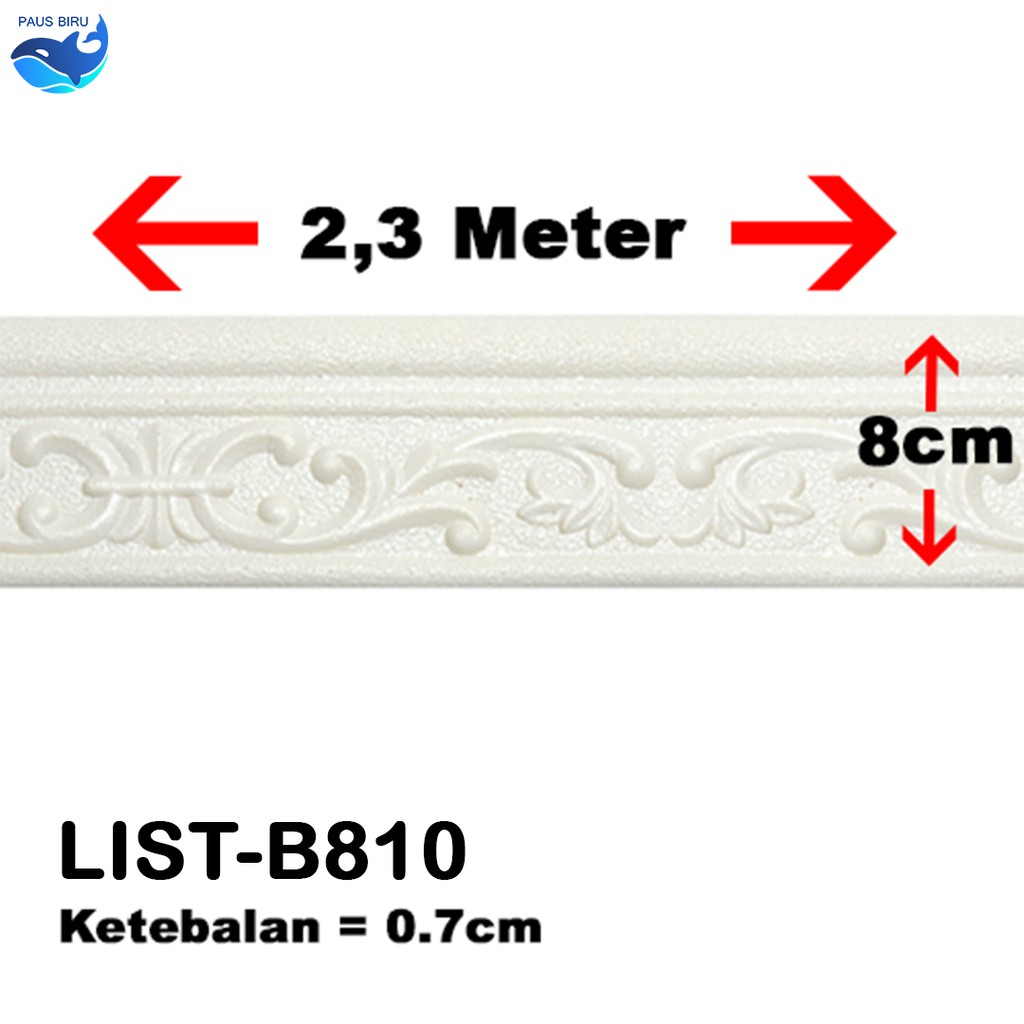 Wallpaper List Foam Wallborder Foam 3D / Wall Border List / List dinding 3D 2.3 Meter-LIST B810