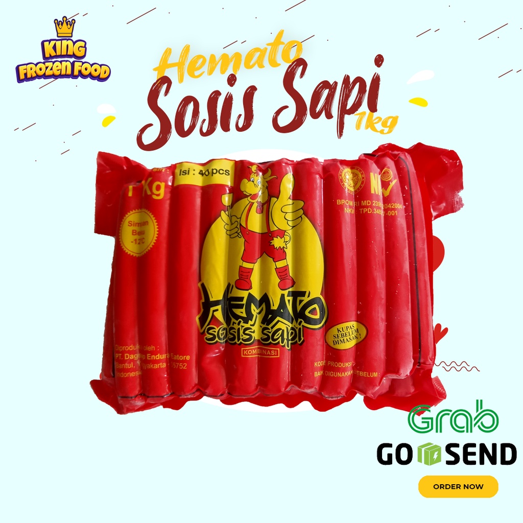 Hemato Sosis Sapi 1kg Isi 40 Pcs