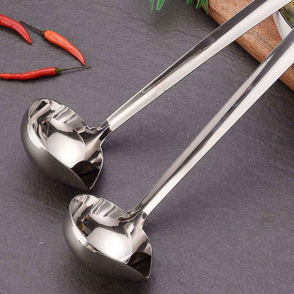 Chookyy Sendok Sup Insulasi Panas Stainless Steel Sendok Minyak Oil Skimmer Ladles