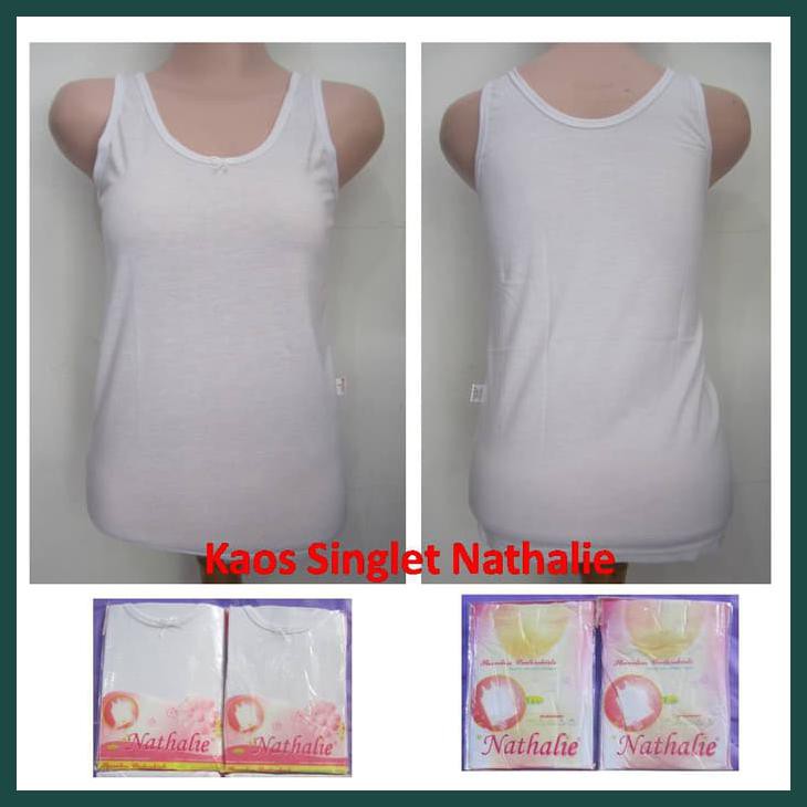 NATHALIE | TANK TOP / SINGLET / KAOS DALAM WANITA - XL, PUTIH