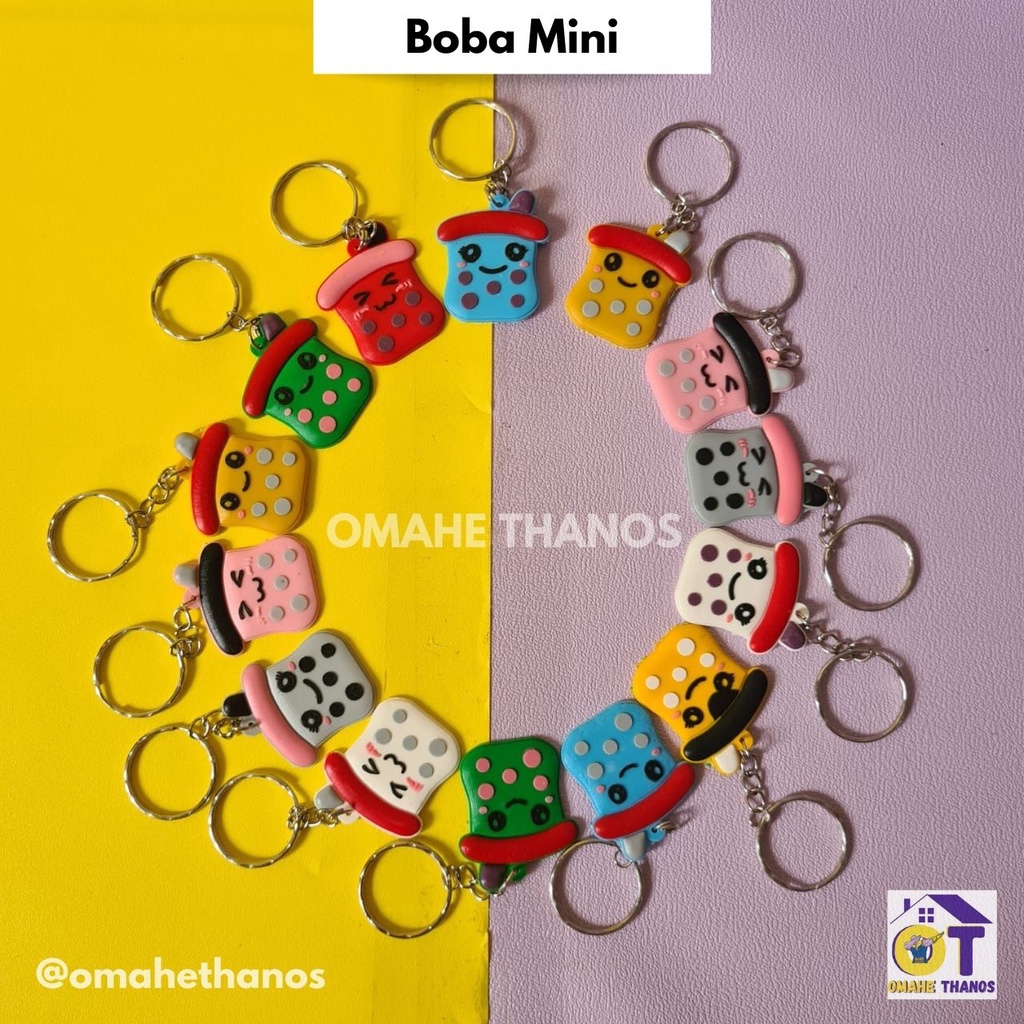 Aneka Gantungan Kunci Viral BISA PILIH MOTIF/gantungan replika miniatur snack/icecream/minuman/mie cup/samyang/boba/ganci snak/snek/rokok/eskrim/ganci unik/bts/gantungan kunci unik lucu murah kekinian/ganci seribuan/suvenir souvenir nikah murah-Boba mini