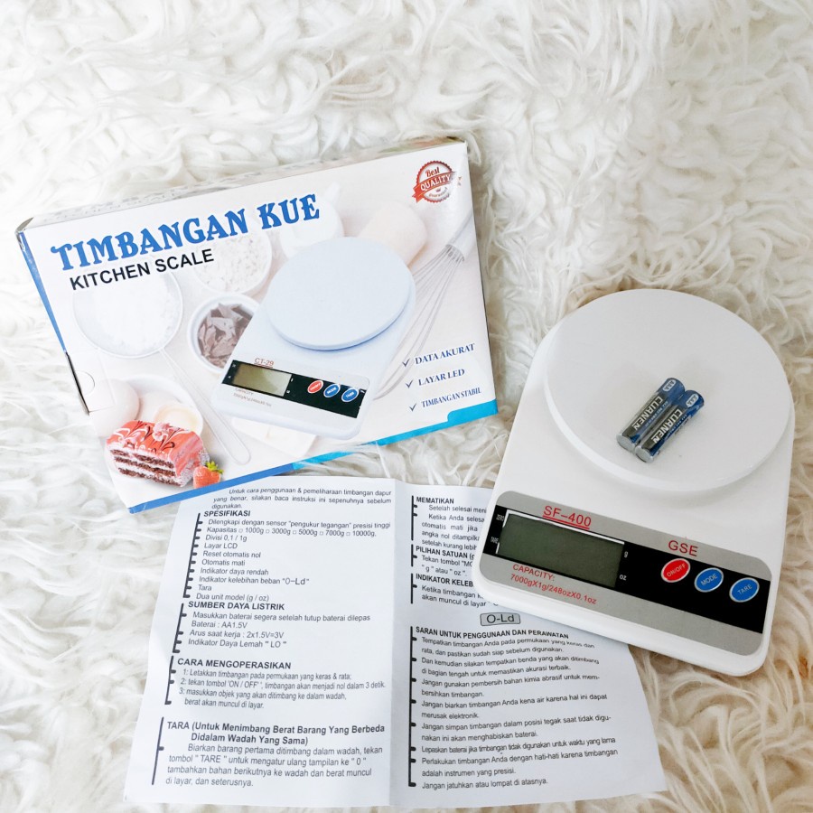 Timbangan dapur kapasitas  - digital kitchen scale SF 400 - timbangan buah - timbangan bahan