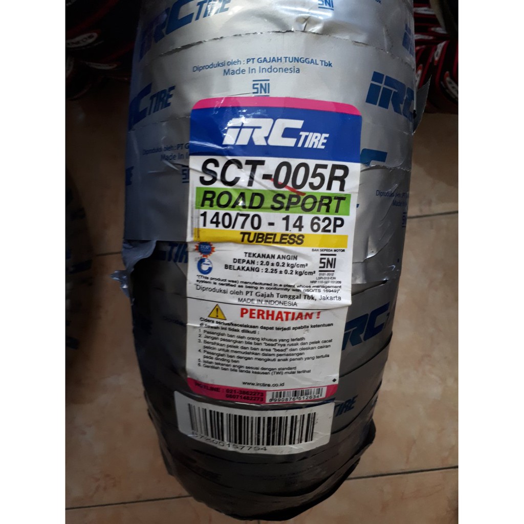 IRC 140/70-14 SCT 005R Tubeles