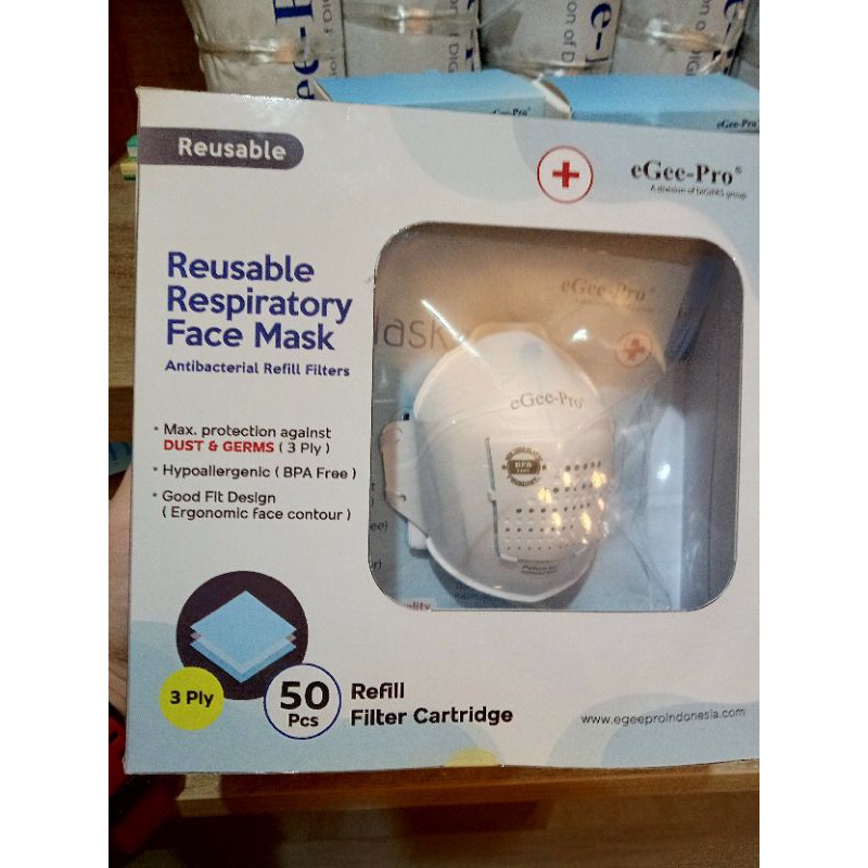 eGee-Pro® reusable face mask GP320 masker isi ulang dengan grade standar N95. Masker Medis