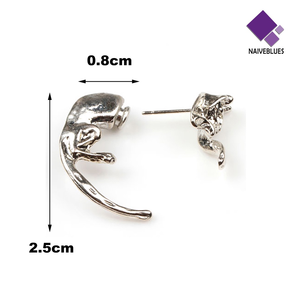 1pc Anting Stud Bentuk Rubah Bahan Alloy Untuk Wanita