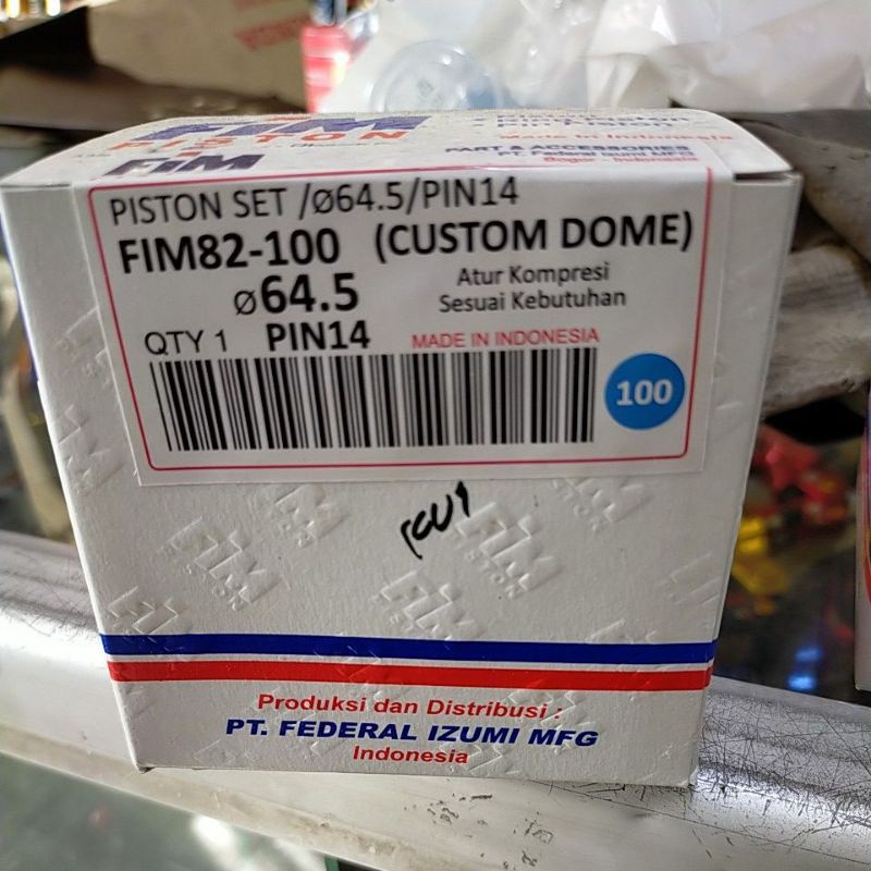 Piston seher set mentah crf klx dtracker 150 jupiter mx nmax vixion 63,5 64 64,5 65 pin 14 fim 82-OS 100 (64,5MM)