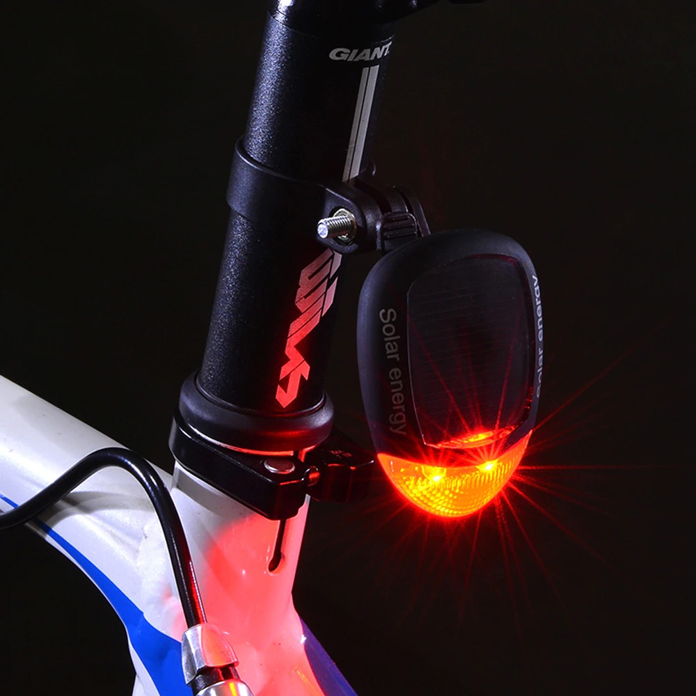 YGRETE - Solar Bicyle Taillight Warning Light / Lampu Rambu Sepeda - 909 - Black Elegan