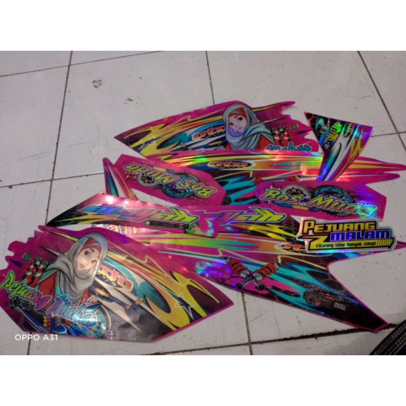(COD) Les sticker striping variasi vixion 2007-2012 Vixion old/lama bahan hologram custom