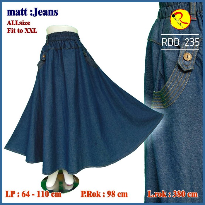 rok jeans klok super mayung original murah