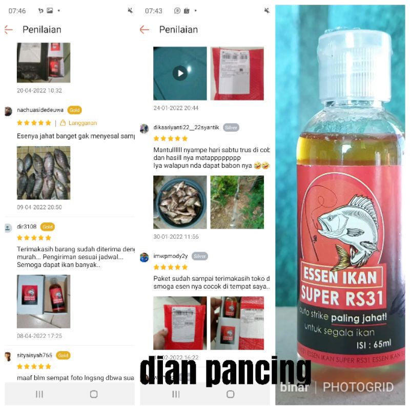 Umpan Pancing Essen RS 31 Aroma Gurih &amp; Amis Untuk Babon Ikan Mas