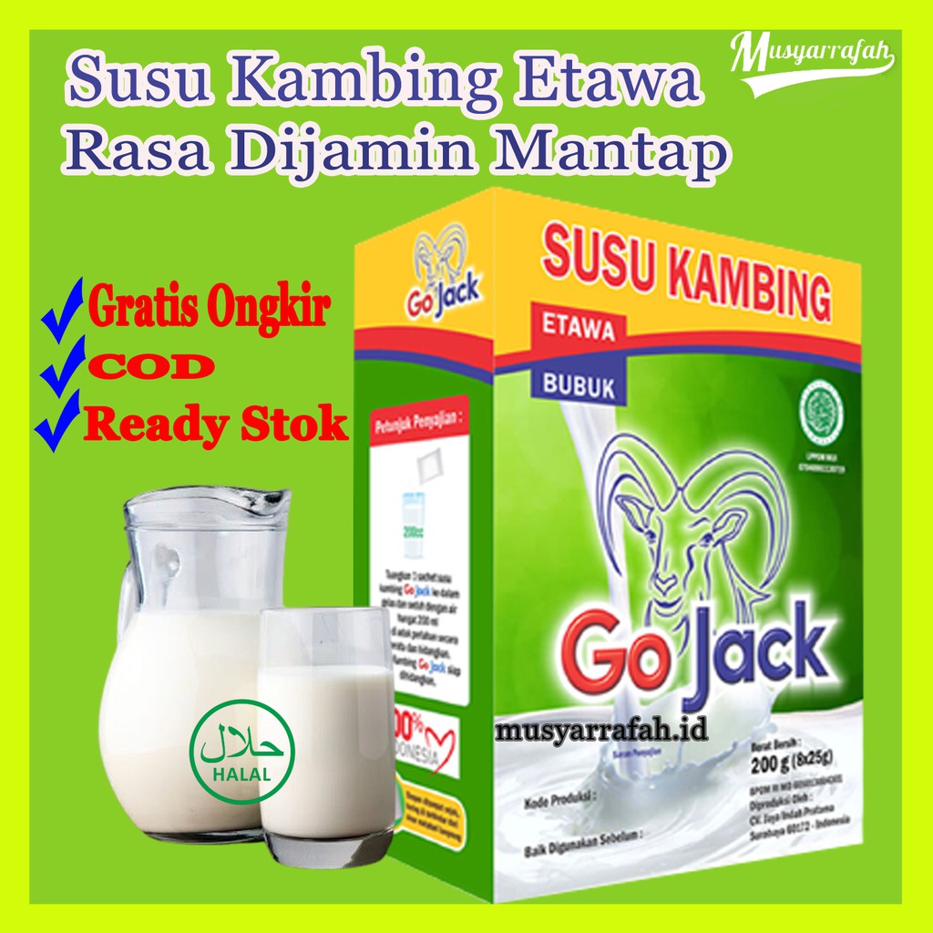 

Susu Kambing Etawa Putih Bubuk Putih Kemasan Saset Sachet Murni Full Cream Domba Minuman Herbal