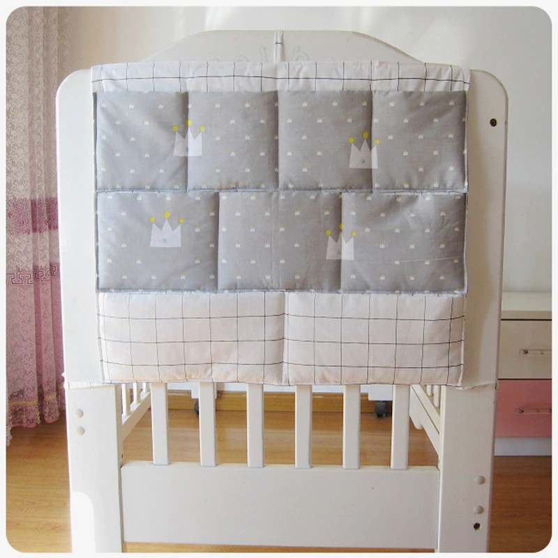 Promo Free Shipping New Baby Cot Bed Hanging Storage Bag Crib Organizer Storage Bag 60 50cm Toy