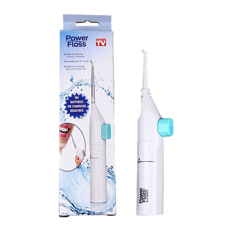 PEMBERSIH GIGI DENGAN SEMPROTAN AIR PRAKTIS  POWER FLOSS DENTAL WATER JET PORTABLE BR58