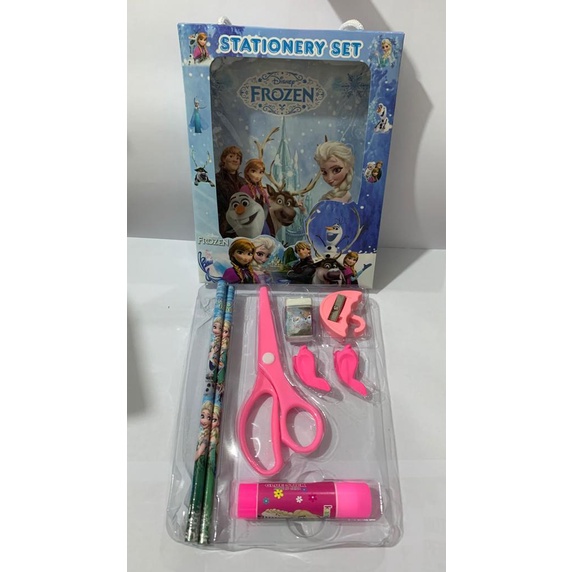 8 IN 1 ALAT TULIS TEMPAT KOTAK PENSIL STATIONERY SET KARAKTER LUCU 8 IN 1