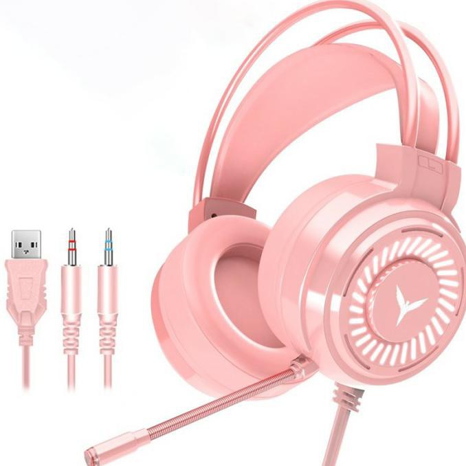 Terbaru Headphone Gaming For Pc Laptop Headset Gaming Cewek Lucu Headset Pink Original