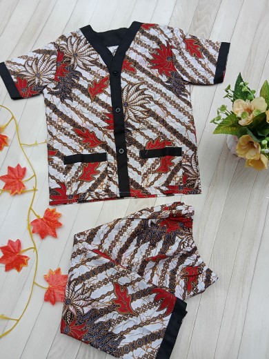 Set Batik Piyama Anak Bayi Balita Cewek Cowok Produksi Sendiri