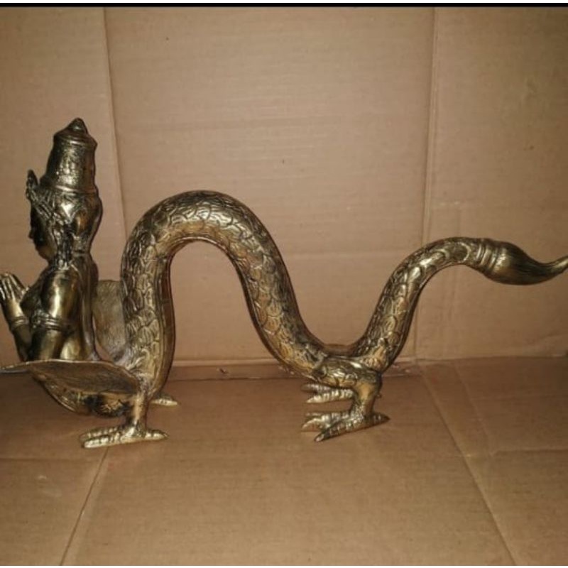 Patung Ratu Ular Kuningan Asli Besar Murah