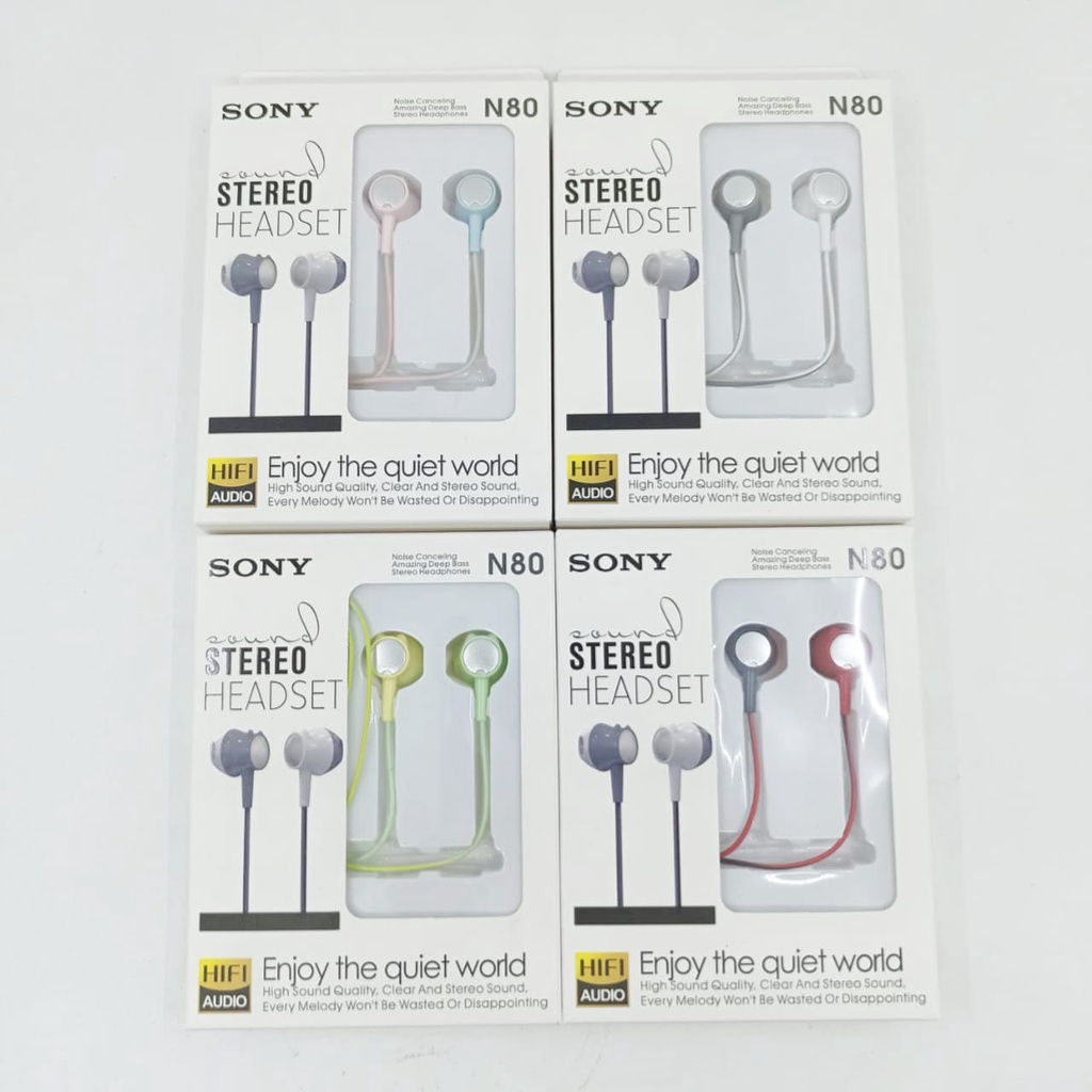 Sony SK-N80  Headset With Mic Kualitas Premium Earphone Mega Bass