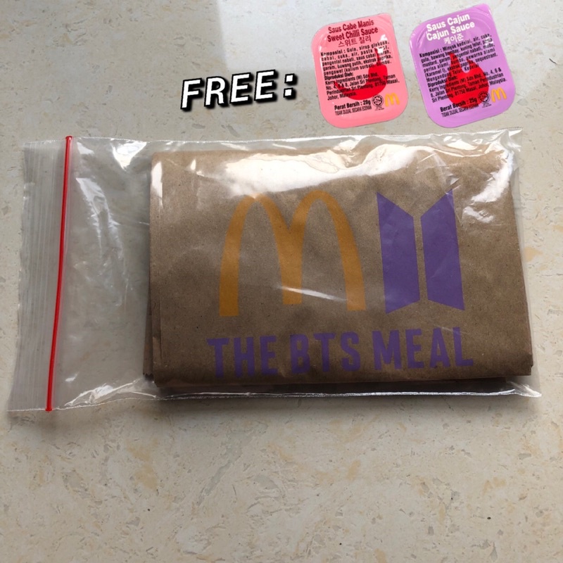 McDonald’s MCD X BTS THE BTS MEAL PACKAGING PAPER BAG MURAH