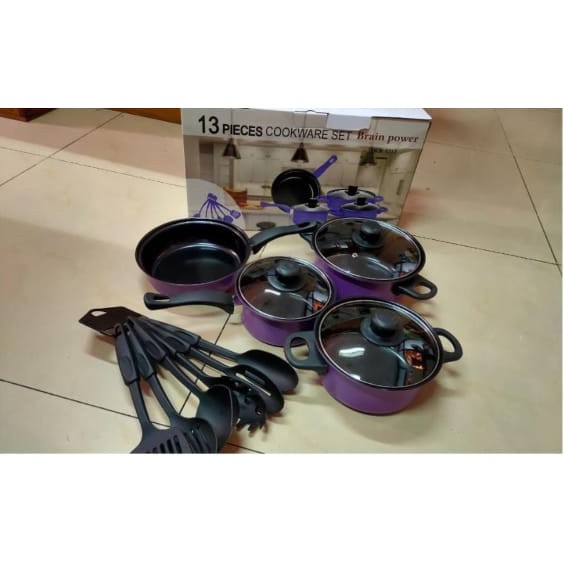 [COD] Panci Set isi 13 pcs / Cookware 13 in 1 Peralatan Masak Panci Tutup Kitchen 13pcs