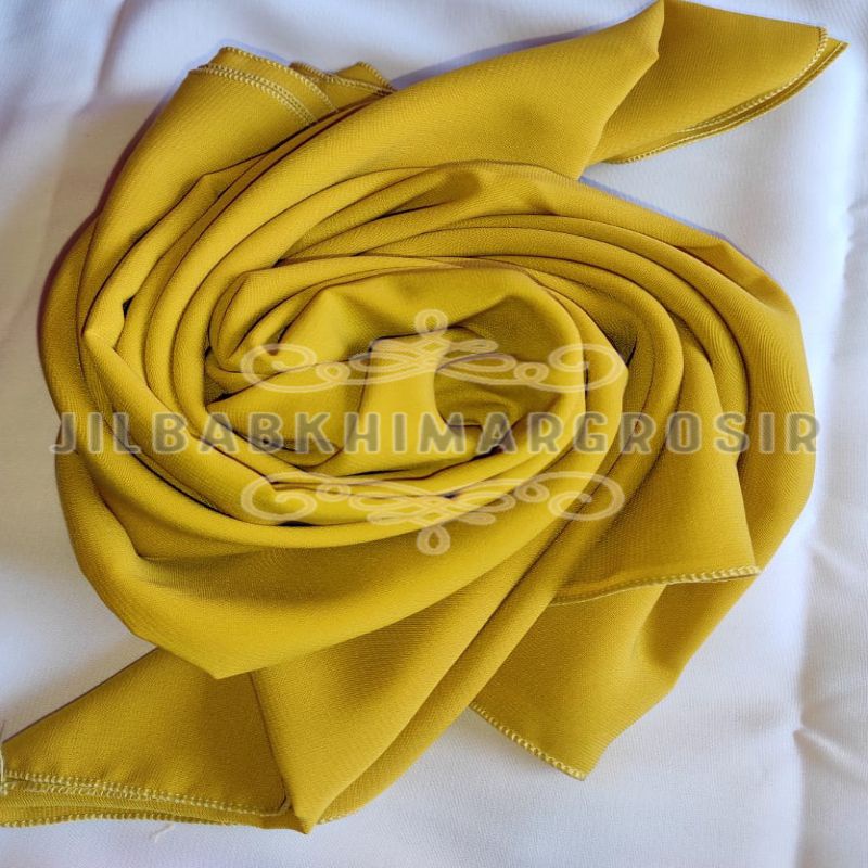 UK 200x75 Pashmina Jumbo Wolfis Italiano Ala Sabyan Malay Crepe Stretch Polos-Lemon