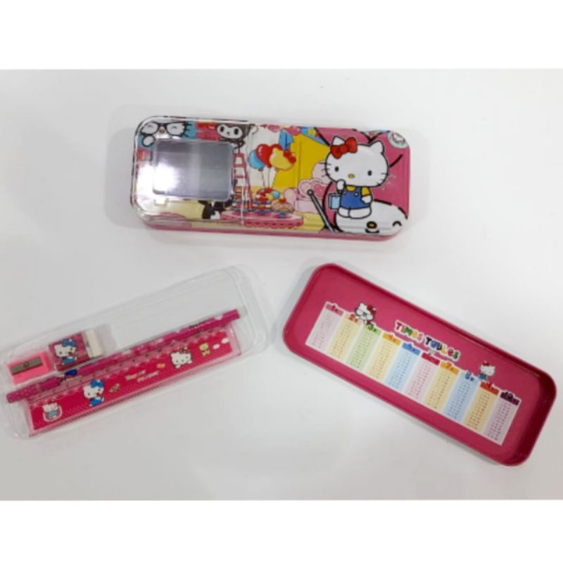 

Kaleng kotak tempat pensil susun alat tulis stationery stationary set hello kitty kiti kity kitti