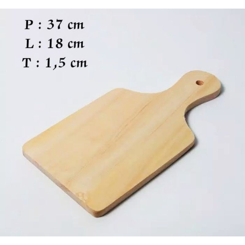 Talenan kayu 37x18 cm untuk sayuran bumbu food grade