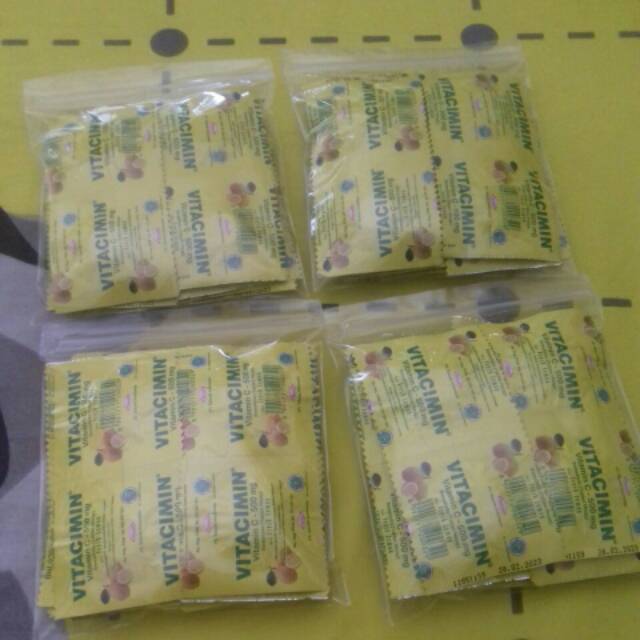 Vitacimin tablet hisap vitamin C-500 mg 1strip -2 tablet