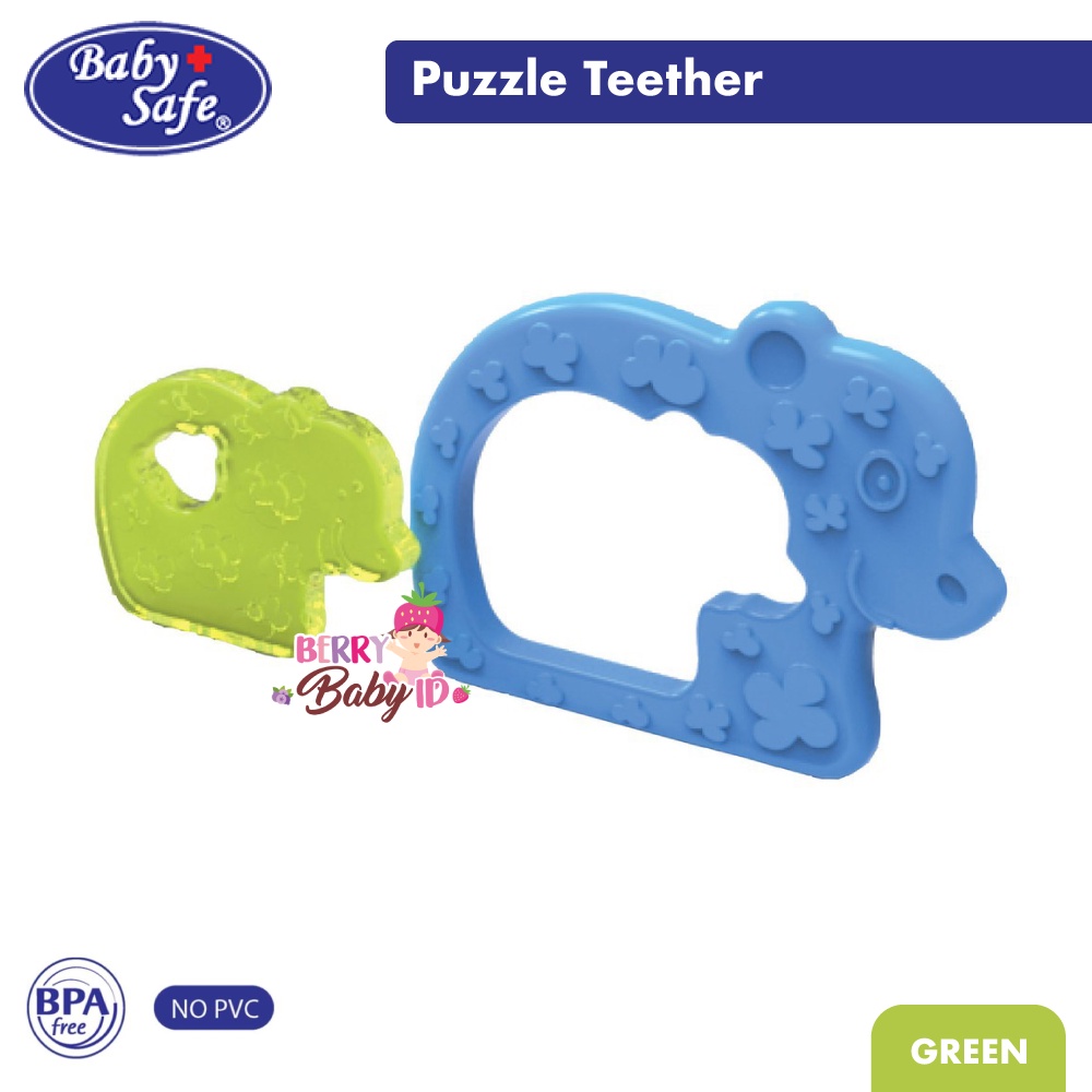 Baby Safe 2-in-1 Puzzle Teether Gigitan Bayi Isi Air Steril TT008 BBS088 Berry Mart