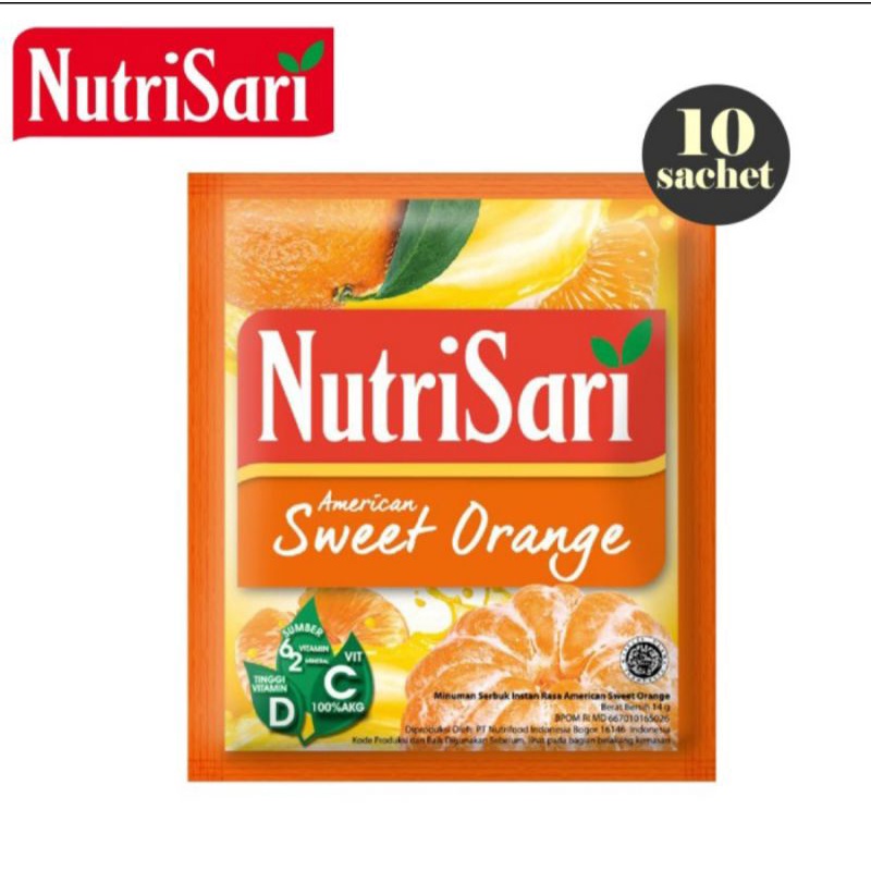 

1 rcg nutrisari mangga gandaria - American sweet orange - markisa 10 sachet