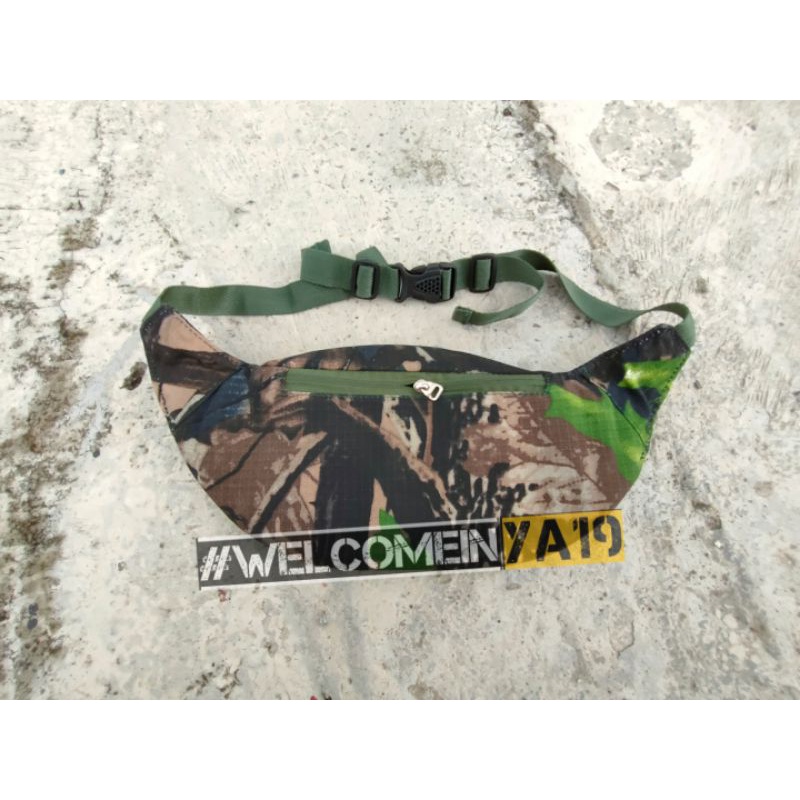 Waist Bag / Tas Pinggang Loreng Camo Perbakin Daun