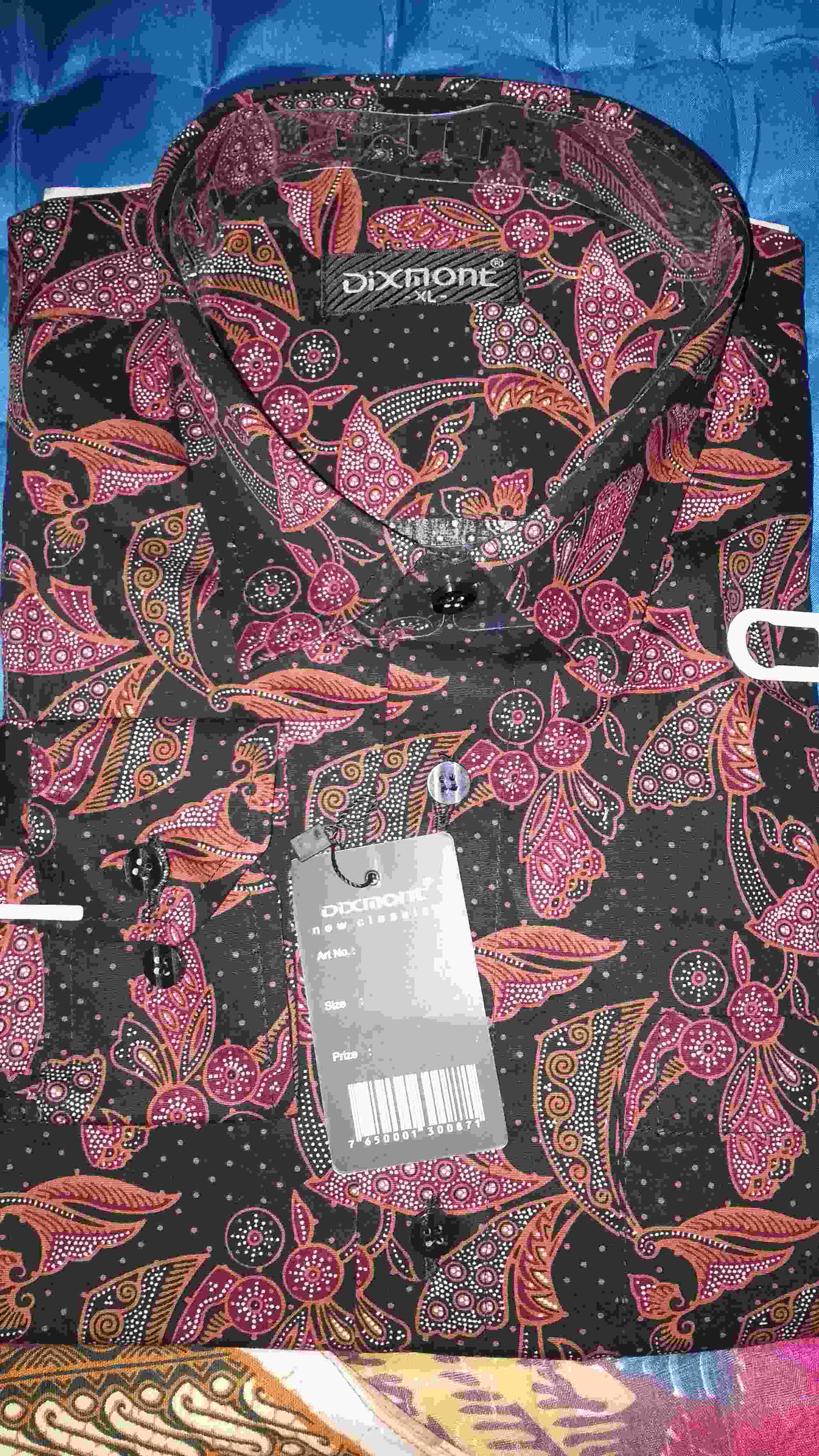 Kemeja Batik Pria Lengan Panjang Bl55 Katun Motif Modern Dixmont Semi Slimfit Premium