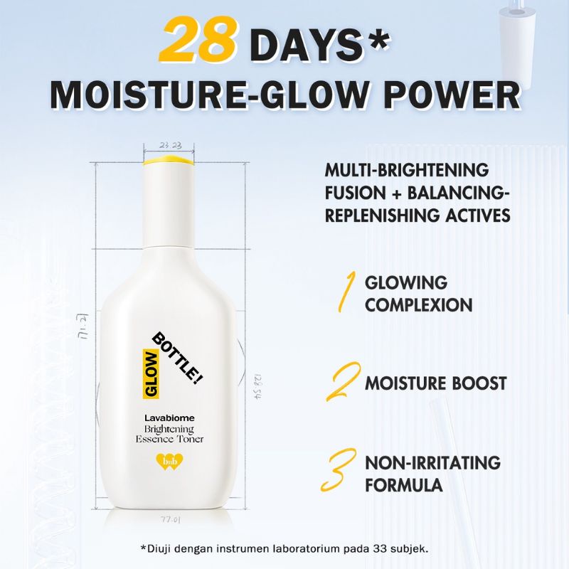 BNB barenbliss Meta-Glow Glow Bottle! Lavabiome Brightening Korea Essence Hydrating Toner「28 Days Brightening」-「Pelembab Wajah」( YOU MAKEUPS OFFICIAL STORE )