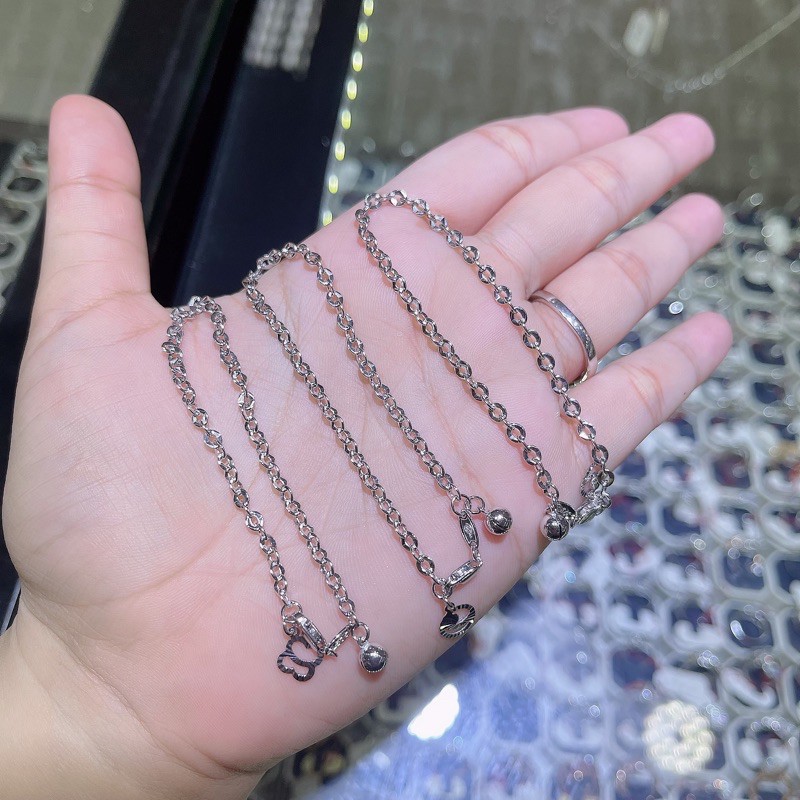 gelang rantai simple mas putih