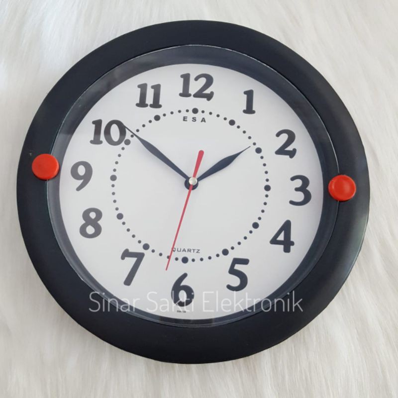 Jam Dinding Esa Bulat Minimalis - Jam Dinding Quartz Movement - Souvenir Murah