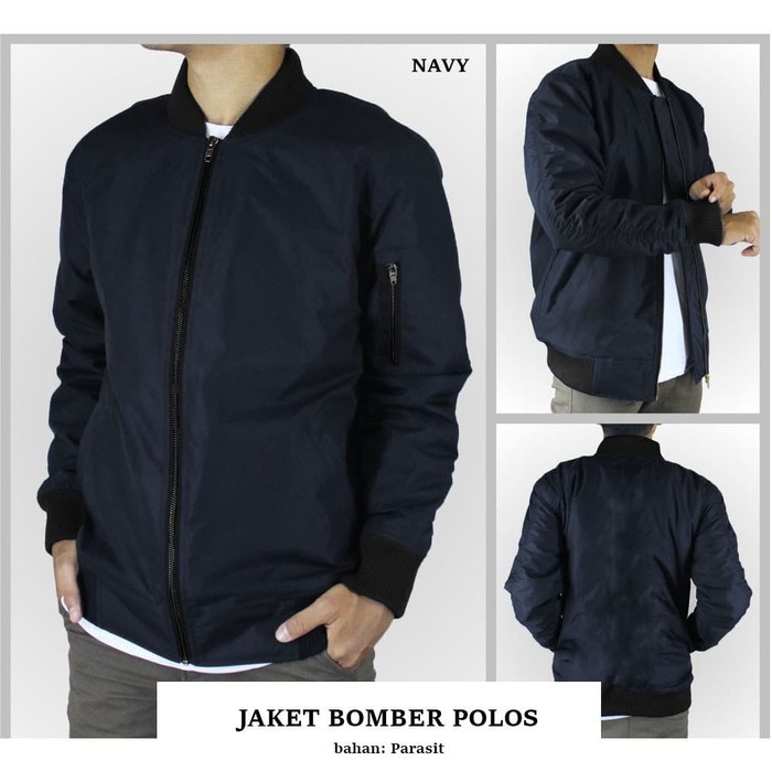 JAKET PRIA BOMBER BAHAN PARASUT IMPORT DESPO