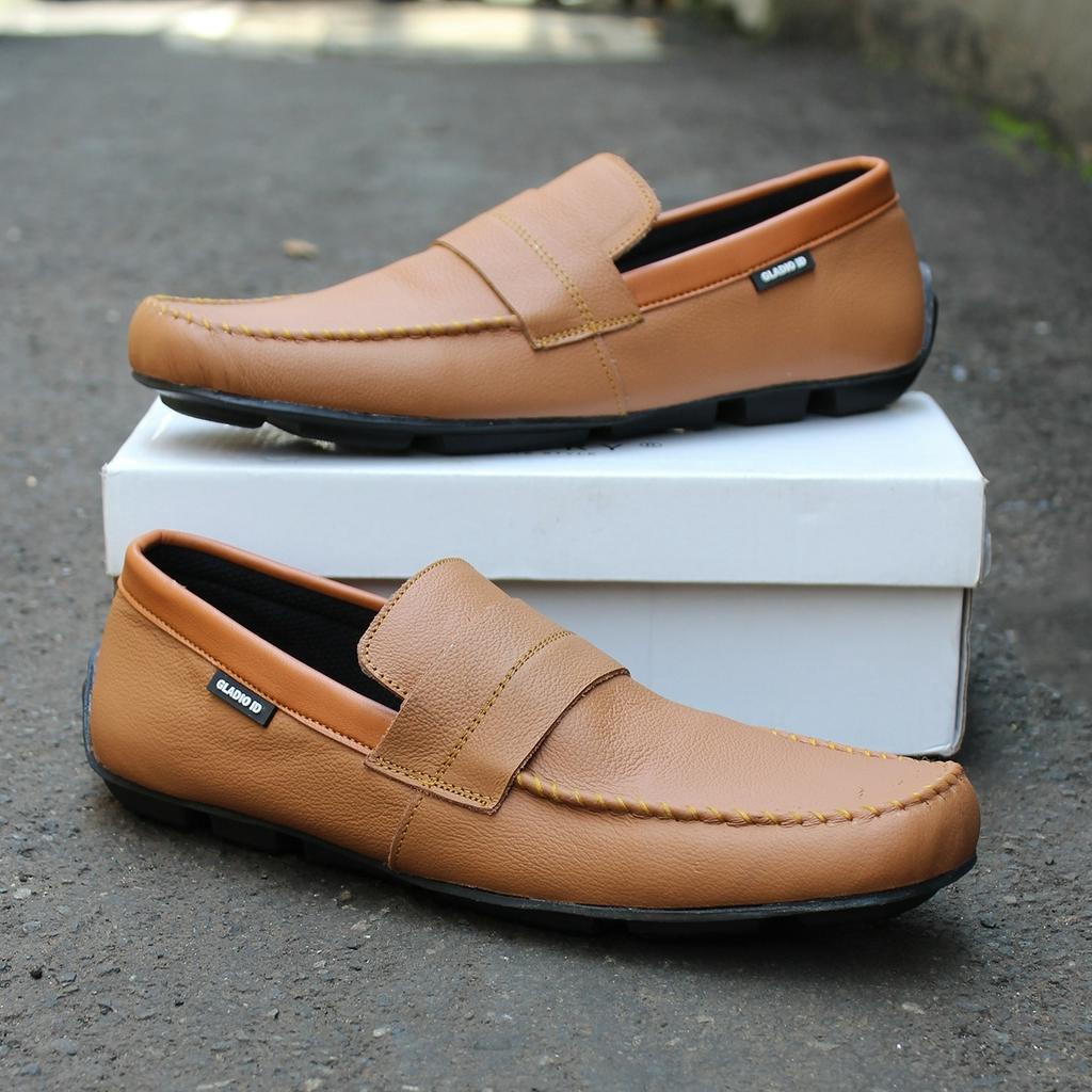 Sepatu Santai Slop Pria Casual Kulit Original